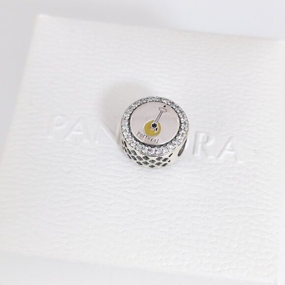Pandora Portuguese Guitar Sterling Silver Charm Bead Portugal Travel Vacation - Picture 7 of 9